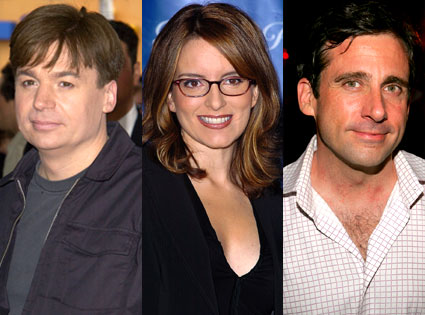 Mike Myers, Tina Fey, Steve Carell Mike Myers, Tina Fey, Steve Carell